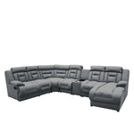 Sala Modular 6 piezas con porta vasos Marise - Gris Obscuro