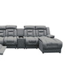Sala Modular 6 piezas con porta vasos Marise - Gris Obscuro