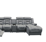 Sala Modular 6 piezas con porta vasos Marise - Gris Obscuro