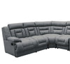 Sala Modular 6 piezas con porta vasos Marise - Gris Obscuro