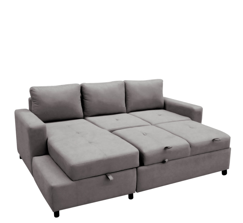 Sala Modular Cama con Baul Anete - Gris Claro