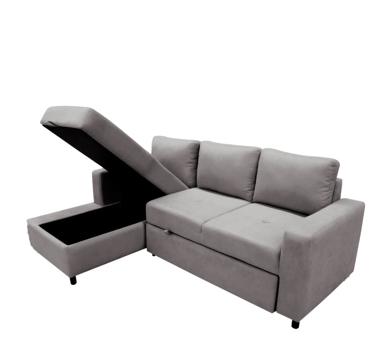 Sala Modular Cama con Baul Anete - Gris Claro