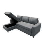 Sala Modular Cama con Baul Anete - Gris Obscuro