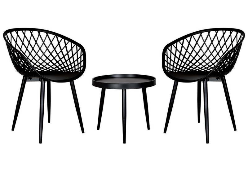 Set de Sillas y Mesa Lucina - Negro