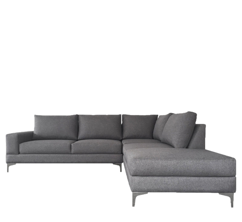 Sofa escuadra derecho Kama - Gris obscuro