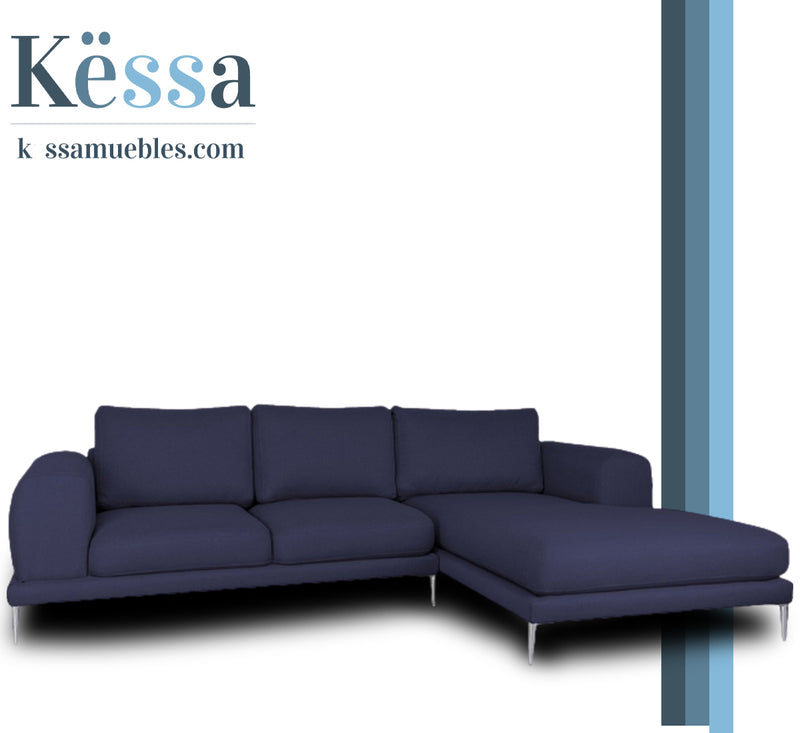 Sofa escuadra derecho Skara - Azul