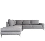 Sofa escuadra izquierdo Kama - Gris claro