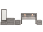 Recamara Valentina King Size 5 piezas - Gris