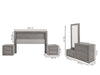 Recamara Valentina King Size 5 piezas - Gris