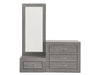 Recamara Valentina King Size 5 piezas - Gris