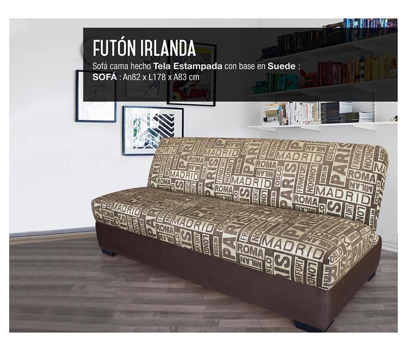 Futon / Sofa Cama Modelo Irlanda - Chocolate