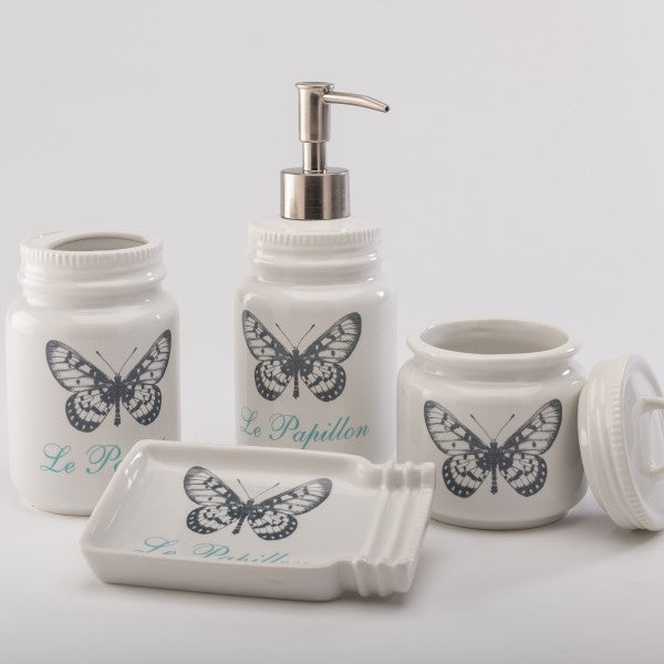 Set De Baño Buterfly - Blanco