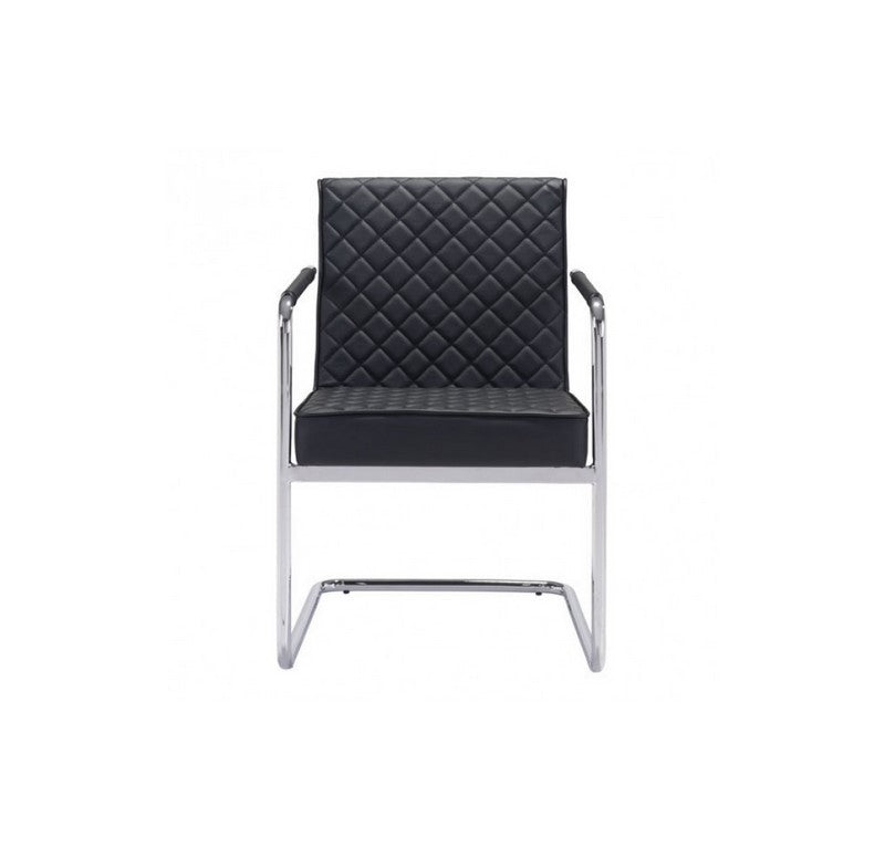 Silla Quilt Con Brazos - Negro