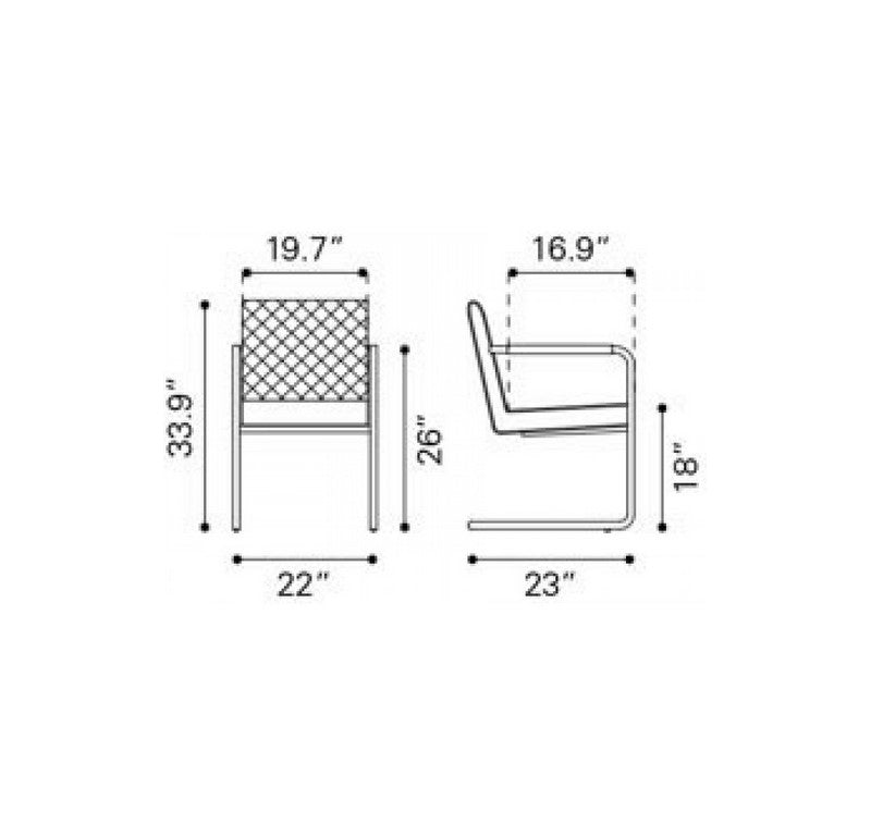 Silla Quilt Con Brazos - Negro