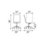 Silla De Oficina Glider (Conferencia) - Cafe Claro