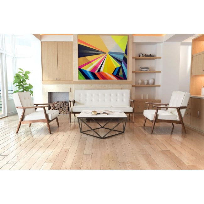 Silla Con Brazos Modelo Rocky - Blanco
