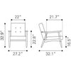 Silla Con Brazos Modelo Rocky - Blanco