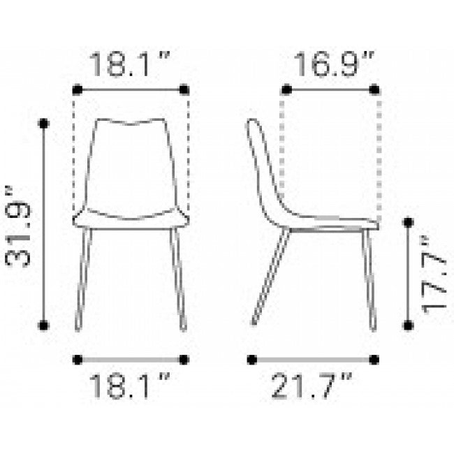 Silla  Modelo Norwich - Negro