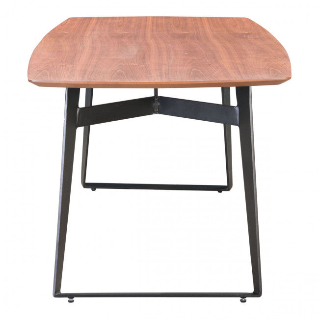 Mesa De Comedor Modelo Fletcher - Nuez/Negro