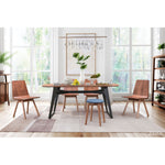 Mesa De Comedor Modelo Fletcher - Nuez/Negro