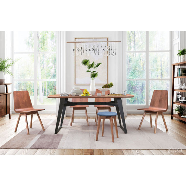 Mesa De Comedor Modelo Fletcher - Nuez/Negro