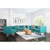 Love Seat Modelo Grant - Turquesa