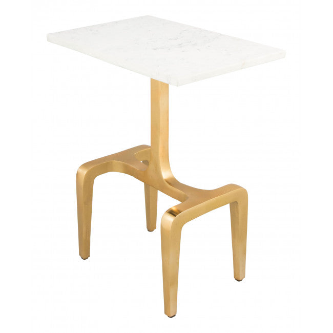 Mesa Lateral Clement - Oro/Blanco
