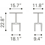 Mesa Lateral Clement - Oro/Blanco