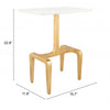 Mesa Lateral Clement - Oro/Blanco
