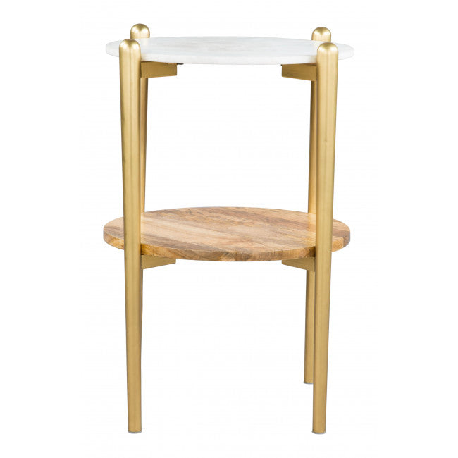 Mesa Lateral Mina - Oro/Blanco