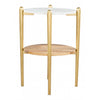 Mesa Lateral Mina - Oro/Blanco