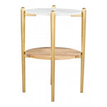 Mesa Lateral Mina - Oro/Blanco