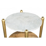 Mesa Lateral Mina - Oro/Blanco
