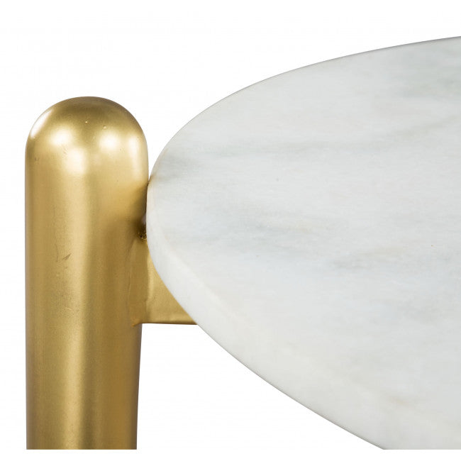 Mesa Lateral Mina - Oro/Blanco