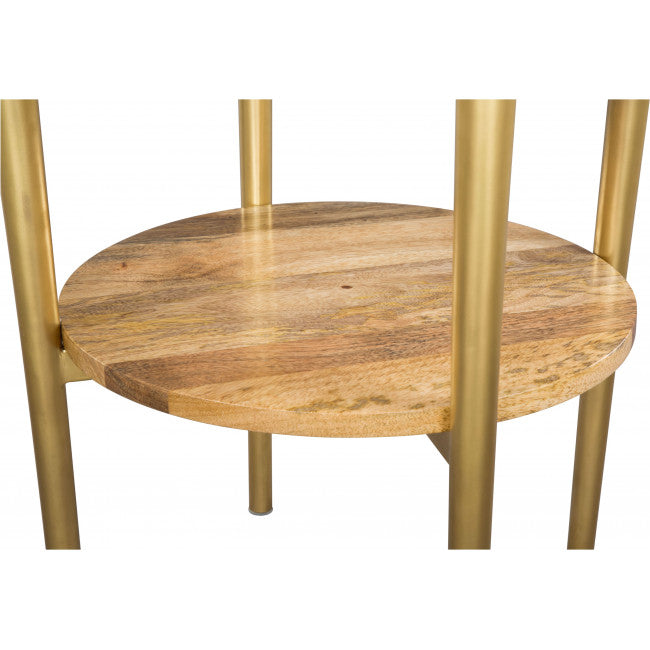 Mesa Lateral Mina - Oro/Blanco