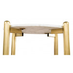 Mesa Lateral Mina - Oro/Blanco