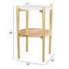 Mesa Lateral Mina - Oro/Blanco