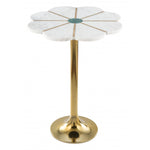 Mesa Lateral Scallop - Oro/Blanco