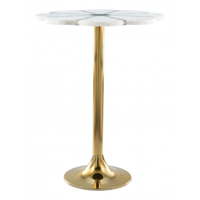 Mesa Lateral Scallop - Oro/Blanco