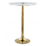 Mesa Lateral Scallop - Oro/Blanco