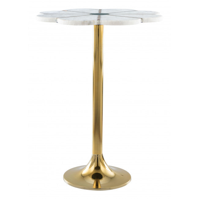 Mesa Lateral Scallop - Oro/Blanco