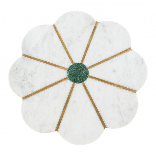 Mesa Lateral Scallop - Oro/Blanco