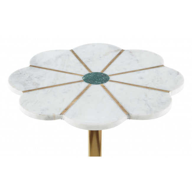 Mesa Lateral Scallop - Oro/Blanco