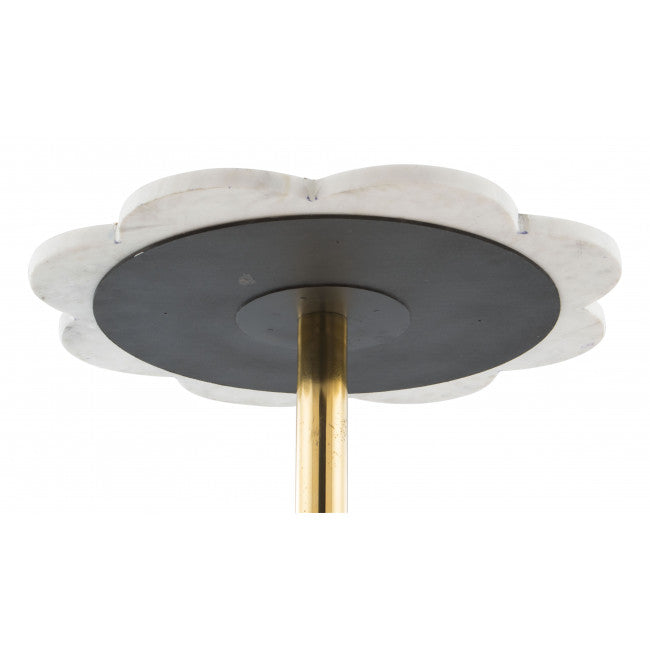 Mesa Lateral Scallop - Oro/Blanco