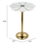 Mesa Lateral Scallop - Oro/Blanco