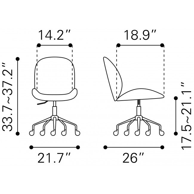 Silla de Oficina Miles - Rojo