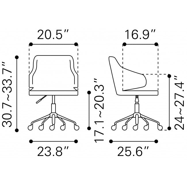 Silla de Oficina Designer - Cafe
