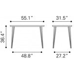 Mesa de Comedor Doubs - Nuez