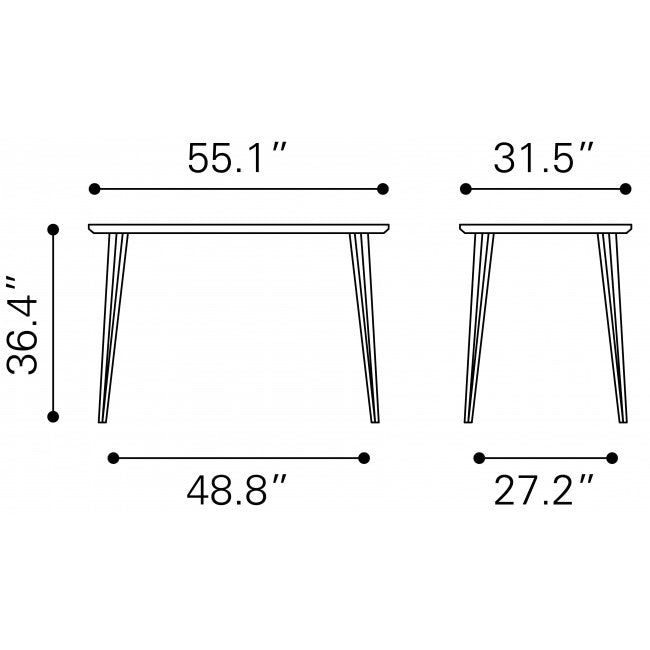 Mesa de Comedor Doubs - Nuez