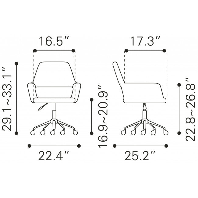 Silla de Oficina Athair - Beige